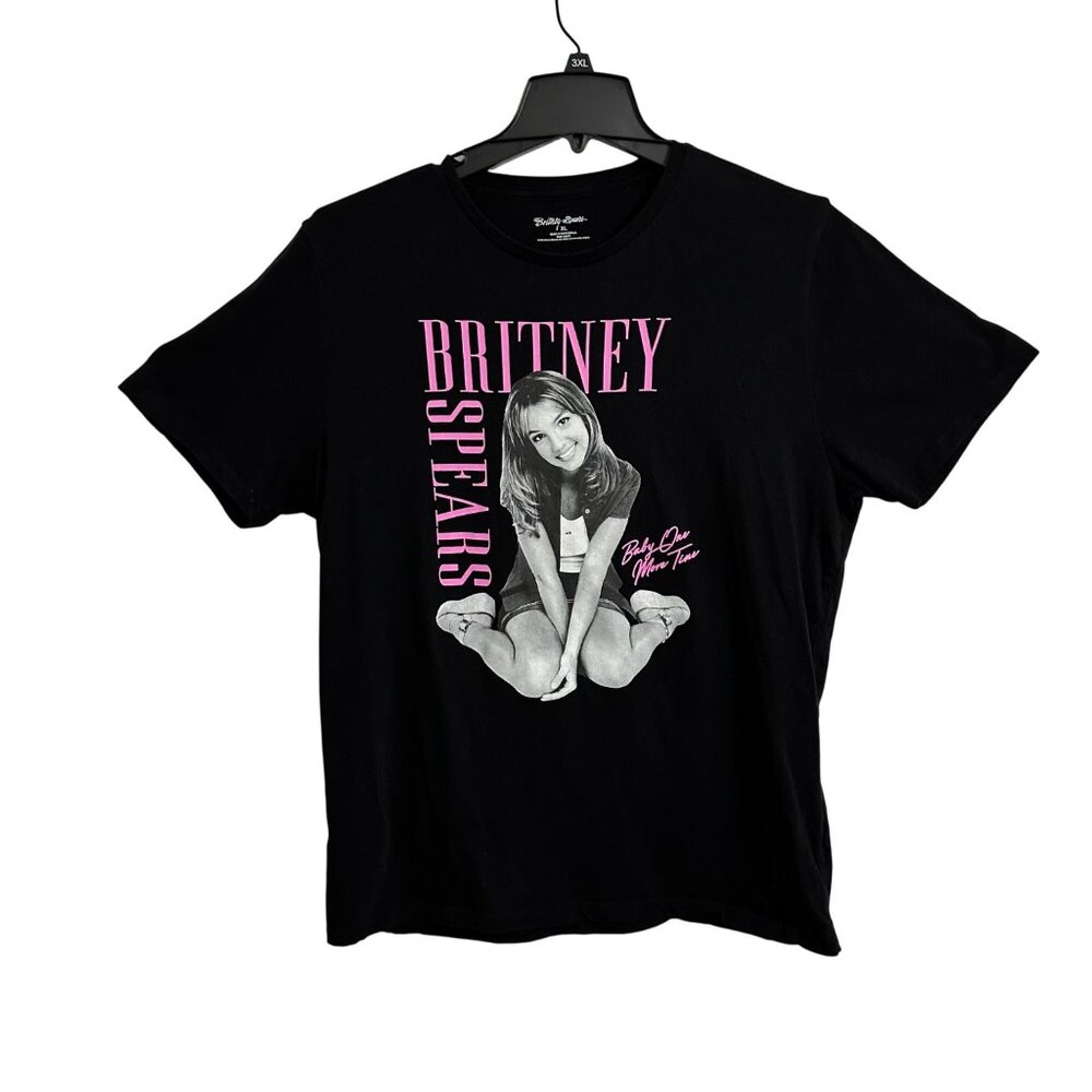 Britney Spears Black Graphic T-Shirt XL 2021 Collection 100% Cotton Y2K Fashion